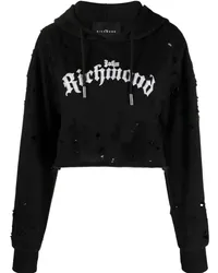 John Richmond Hoodie mit Logo-Print Schwarz