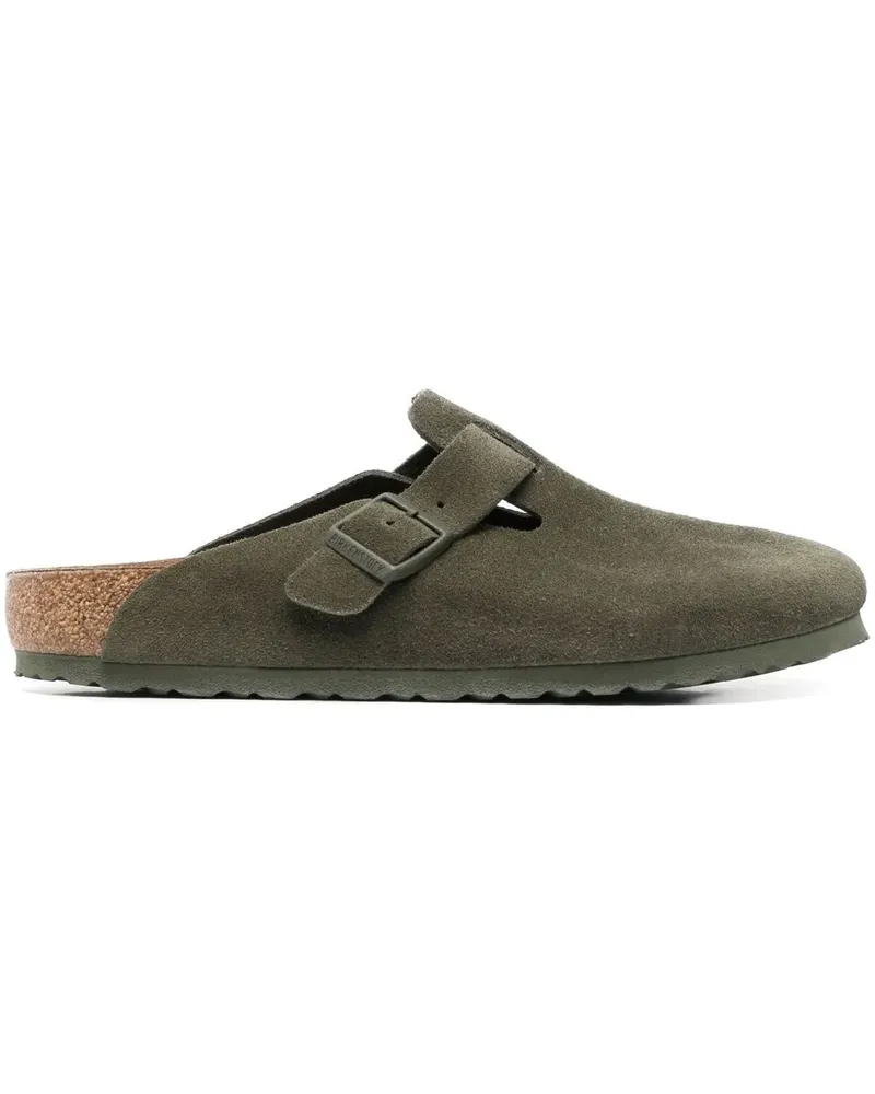 Birkenstock Pantoletten aus Wildleder - Grün Grün