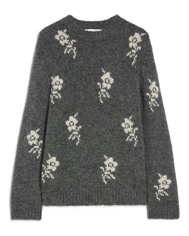 Jil Sander Floraler Pullover - Grau Grau