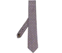 Seidenkrawatte mit grafischem Print - Blau