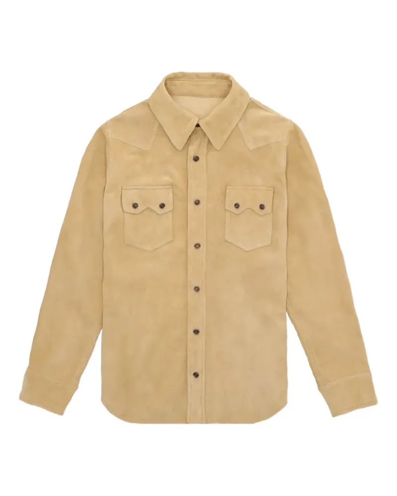 Fortela Toledo suede shirt jacket - Nude Nude