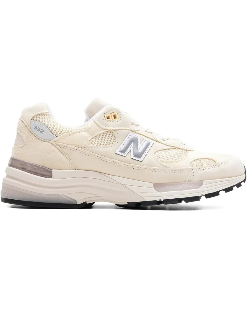 New Balance 992 "Made in USA - Calcium/Raw Cashew" Sneakers - Nude Nude