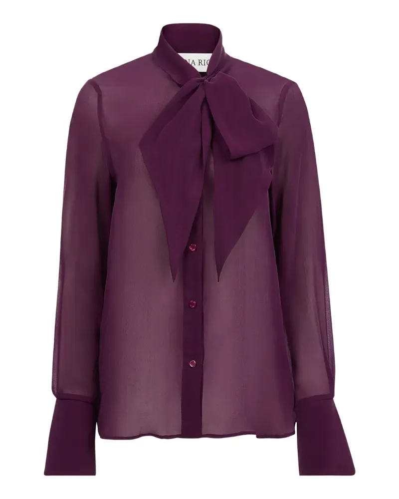 Nina Ricci Lavallière Seidenhemd - Violett Violett
