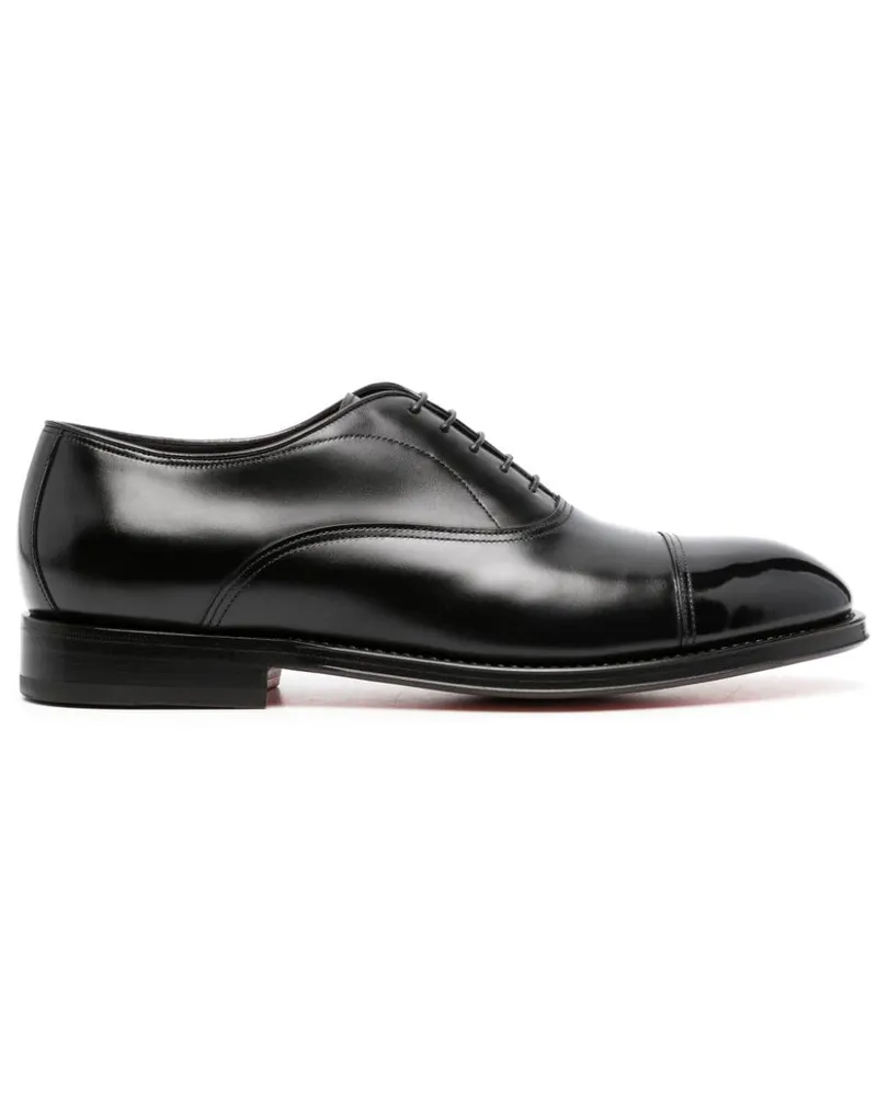Santoni Loafer mit Schnürdetail - Schwarz Schwarz