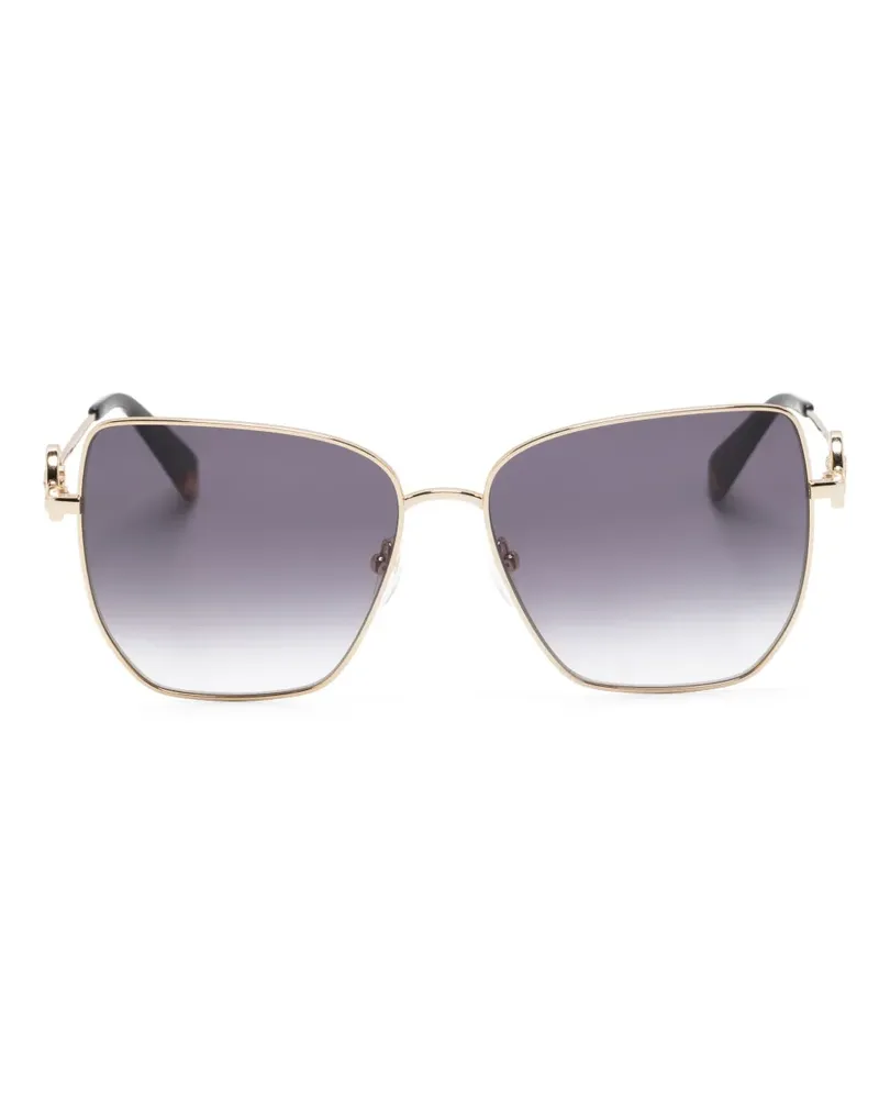 Longchamp Sonnenbrille mit Oversized-Gestell - Gold Gold