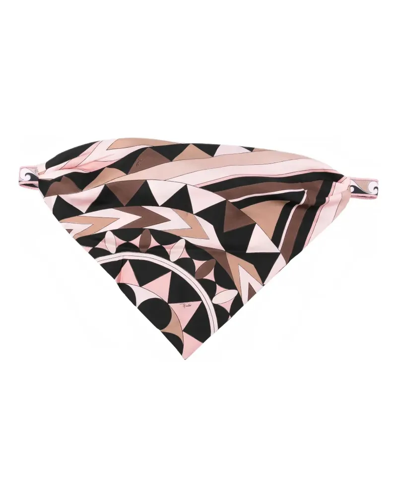 Emilio Pucci Vivara-print small silk carré - Rosa Rosa