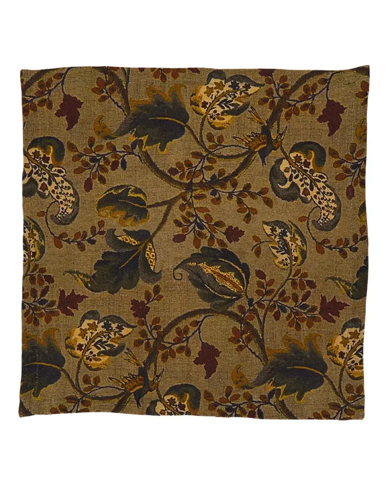 The House of Lyria Serviette mit Blumenprint - Nude Nude