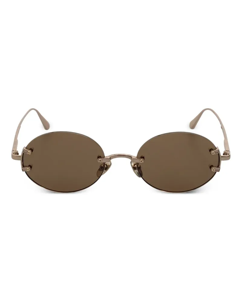Linda Farrow Sonnenbrille mit rundem Gestell - Braun Braun