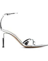 Alexandre Vauthier Pantoletten in -Optik 85mm Metallic