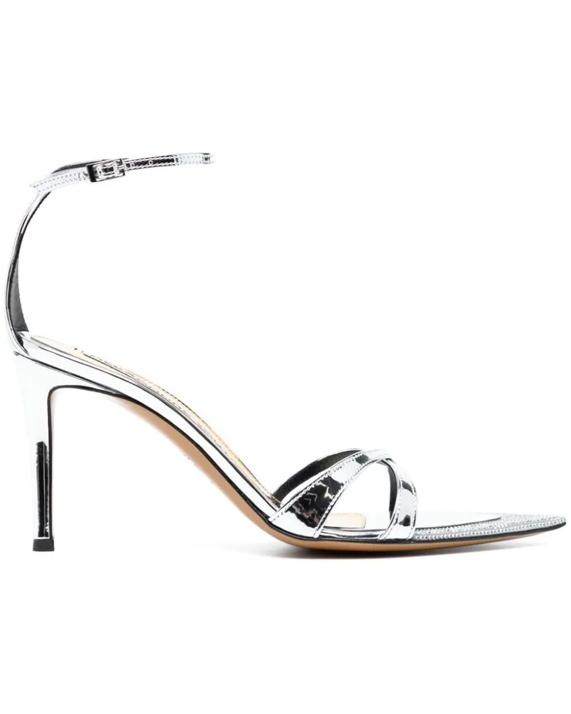 Alexandre Vauthier Pantoletten in Metallic-Optik 85mm Metallic