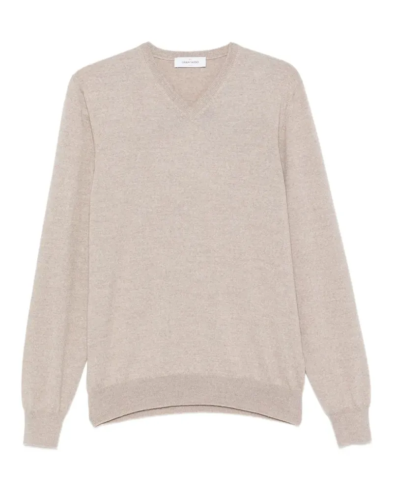 Gran Sasso Pullover mit V-Ausschnitt - Nude Nude