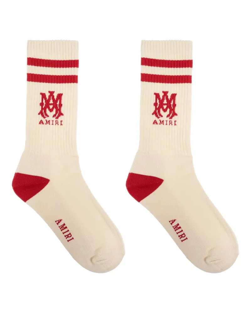 Amiri MA Core Socken mit Logo - Nude Nude