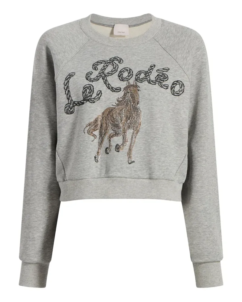 Cinq à Sept Sweatshirt mit Pferdeverzierung - Grau Grau