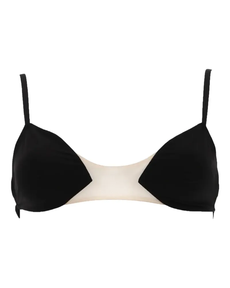 Rick Owens tulle-panel bra - Schwarz Schwarz