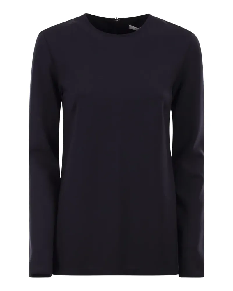 Max Mara Schmales Oberteil mit Reißverschluss - Blau Blau