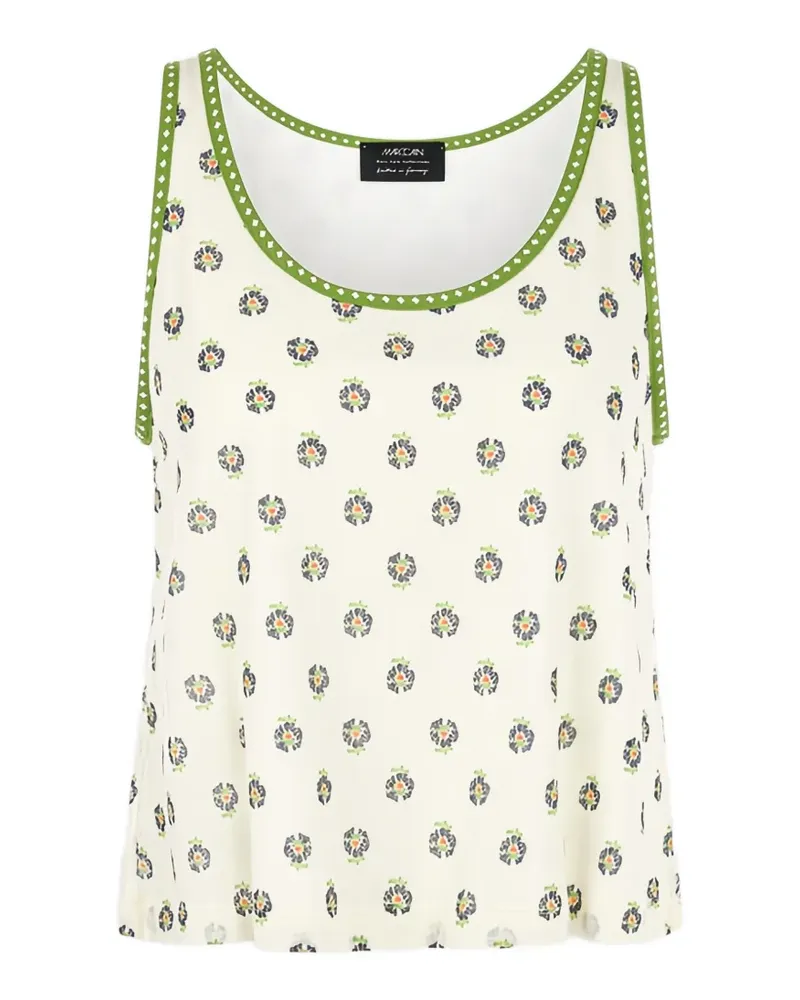 Marc Cain Tanktop mit Blumenprint und U-Ausschnitt - Nude Nude