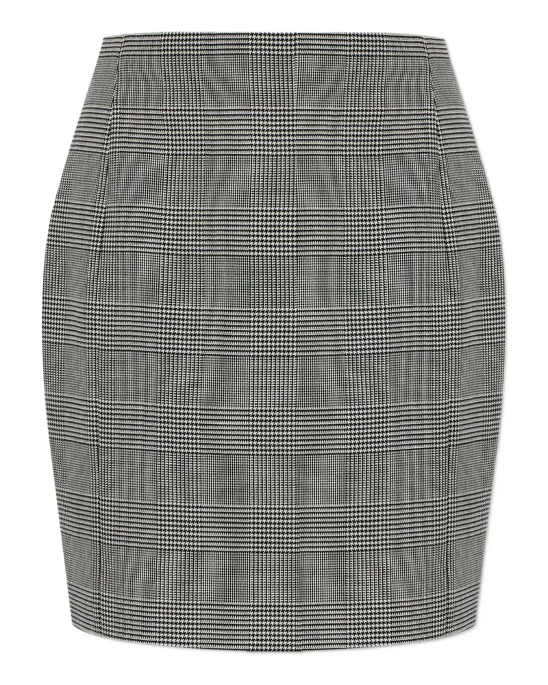 Balmain checked mini skirt - Grau Grau