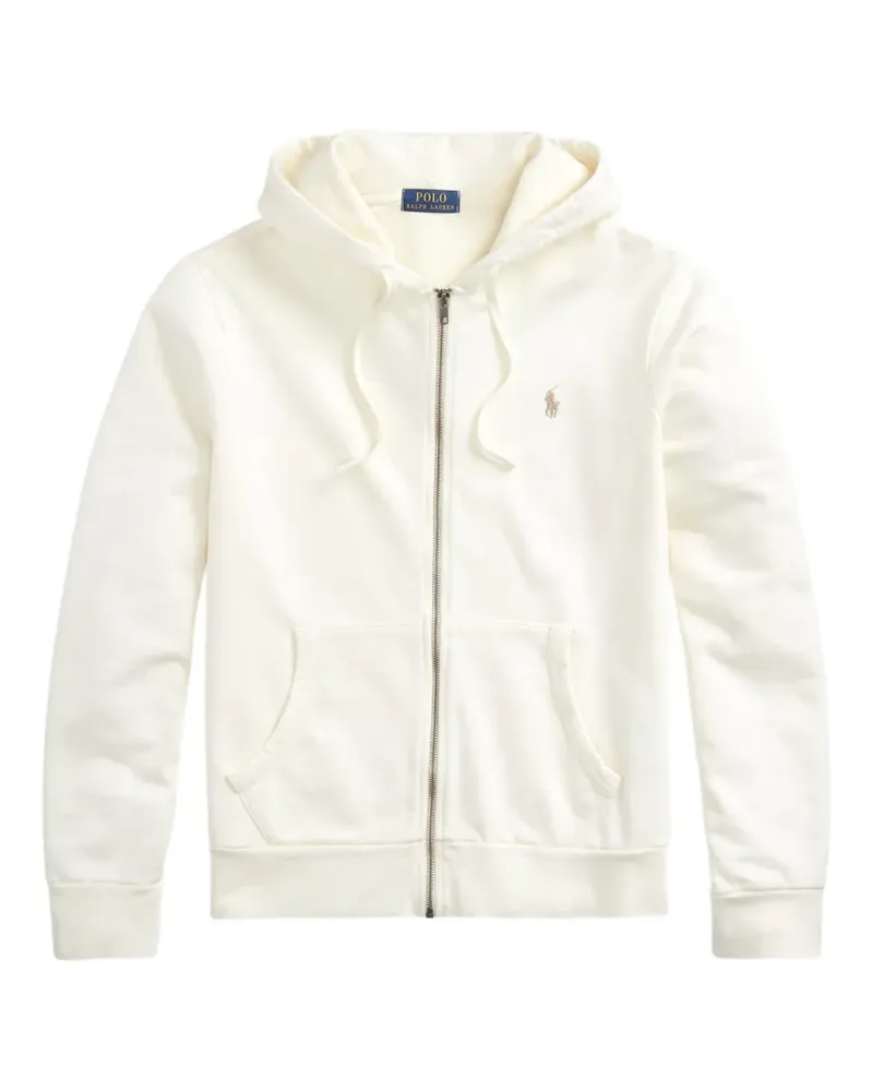 Ralph Lauren embroidered-logo zip-up hoodie - Nude Nude