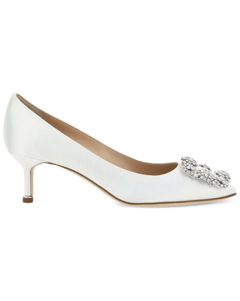 Manolo Blahnik Hangisi Pumps 50mm - Weiß Weiß