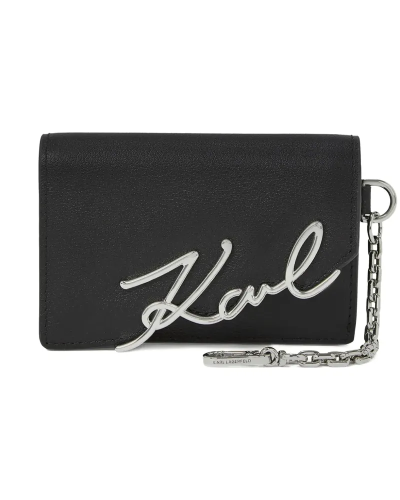 Karl Lagerfeld K/Signature Portemonnaie mit Kette - Schwarz Schwarz