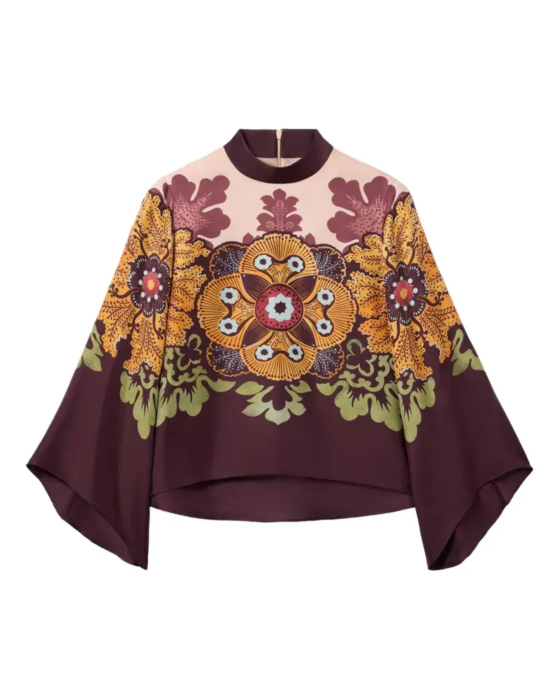 La DoubleJ Bluse mit Blumen-Print - Rot Rot
