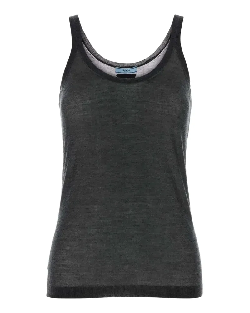 Prada cashmere-blend top - Grau Grau
