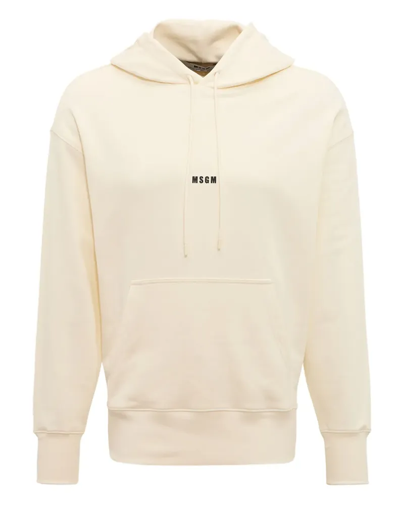 MSGM Hoodie mit Logo-Print - Nude Nude