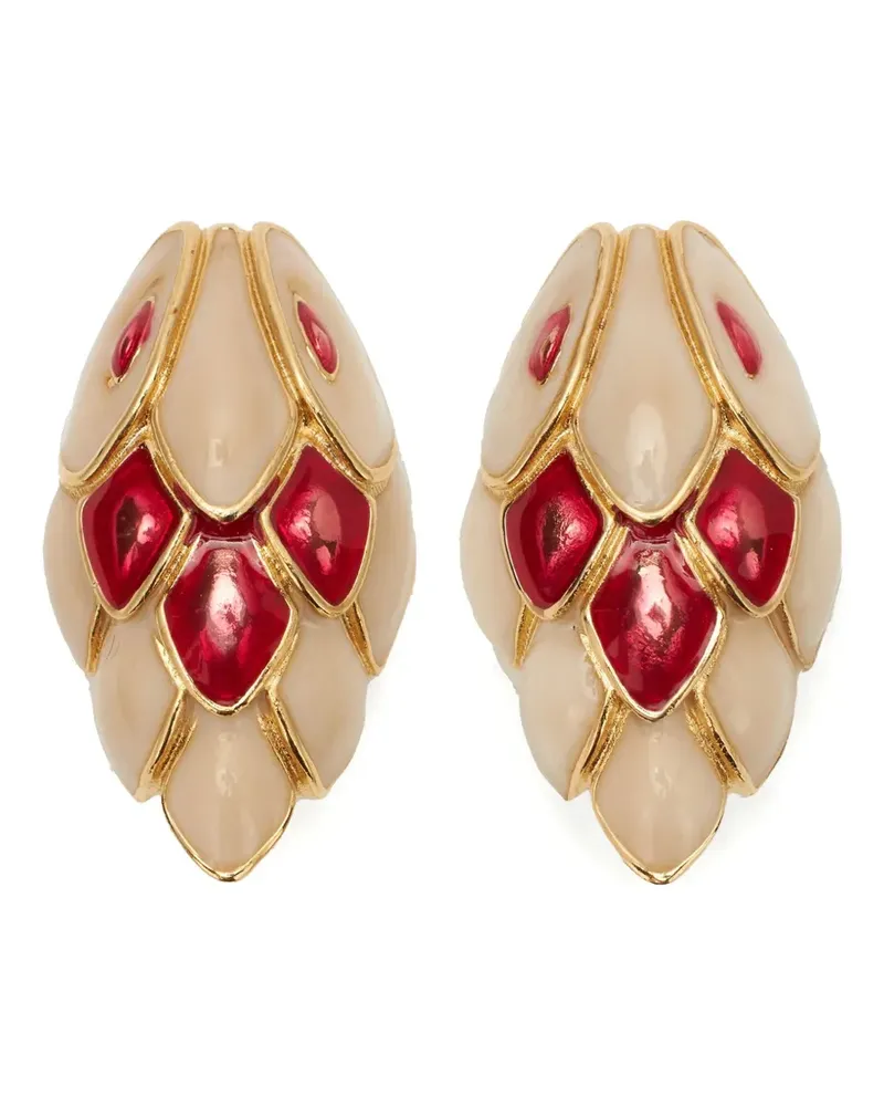 Roberto Cavalli Ohrringe mit Blumenmotiv - Nude Nude