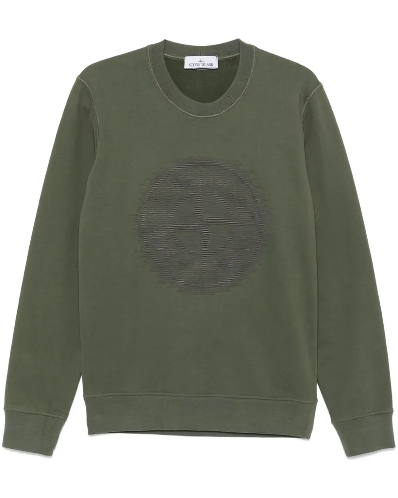 Stone Island Sweatshirt aus Bio-Baumwolljersey - Grün Grün