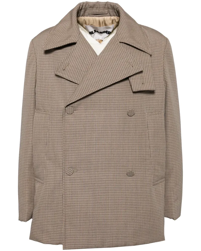 Jil Sander Kariertes Sakko - Braun Braun