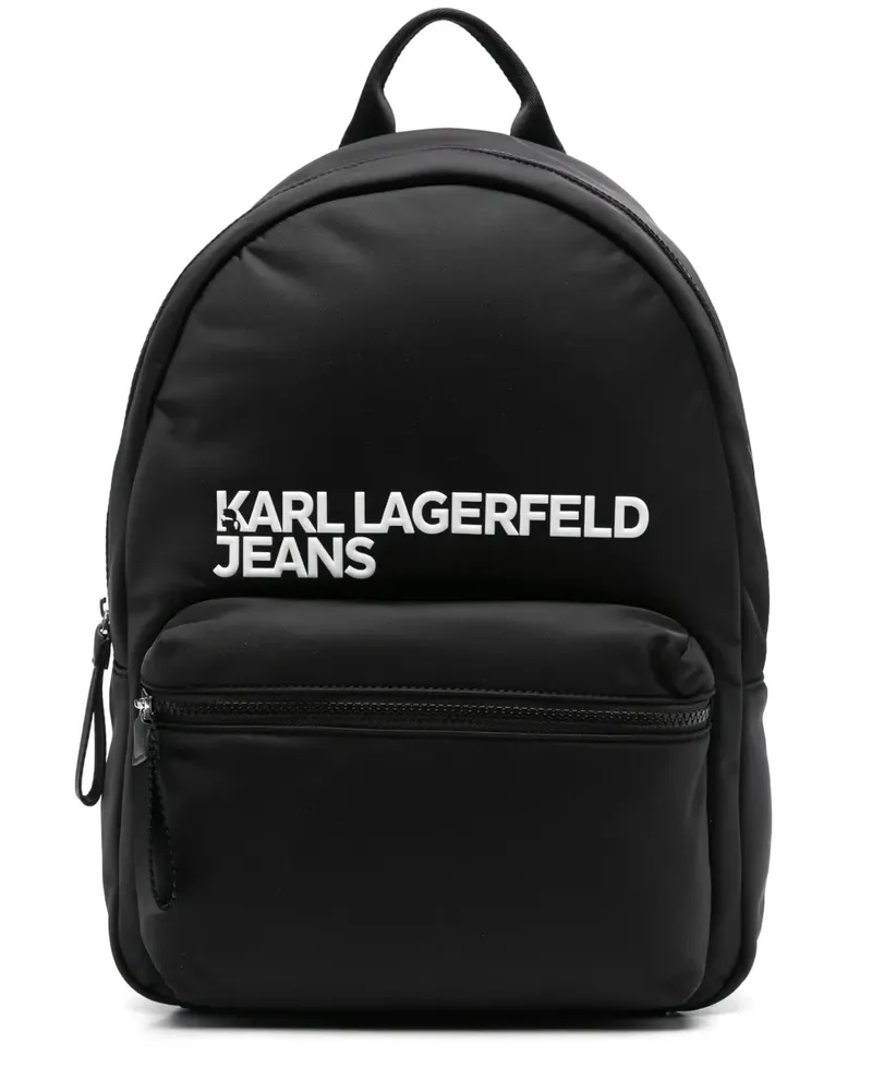 Karl Lagerfeld Rucksack mit Logo-Prägung - Schwarz Schwarz