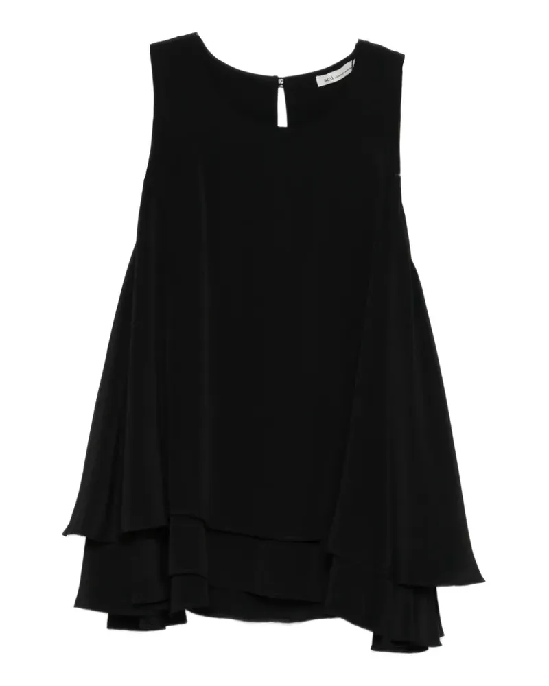 AMI Paris Bluse im Layering-Look - Schwarz Schwarz