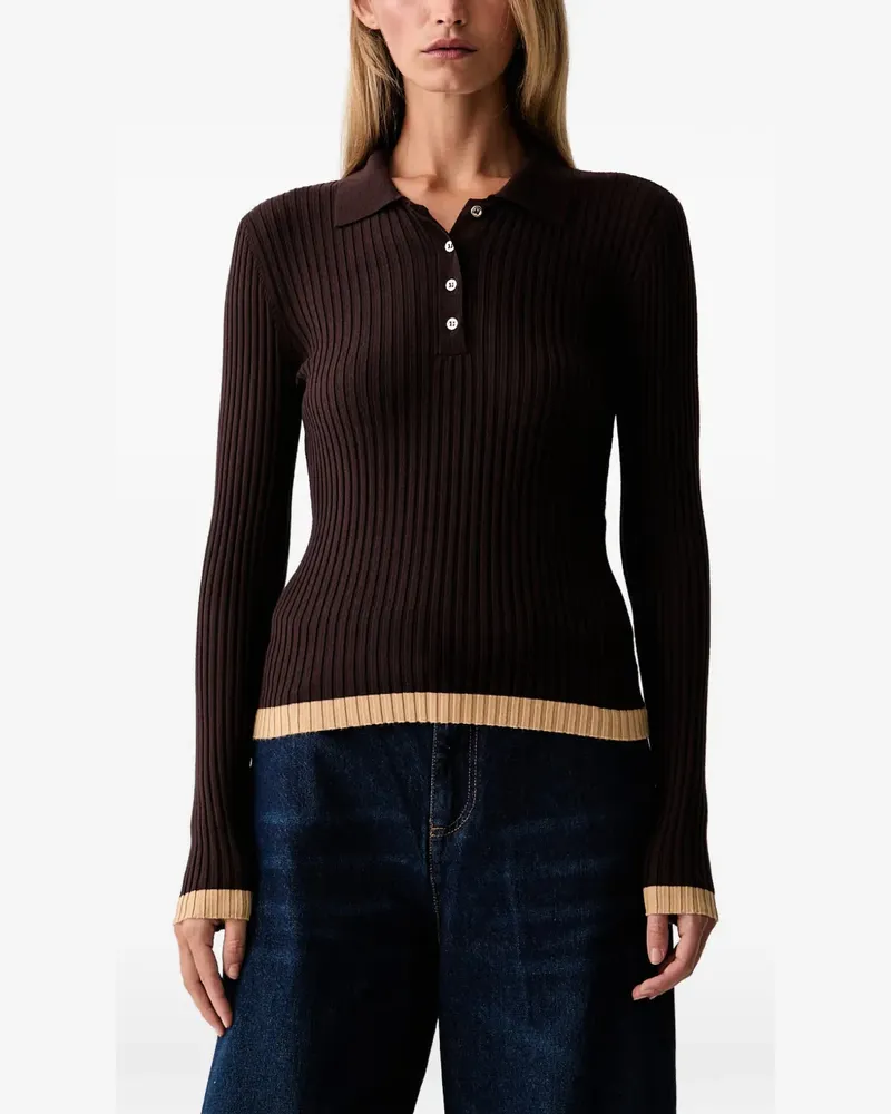 Twin-Set Gerippter Pullover - Braun Braun