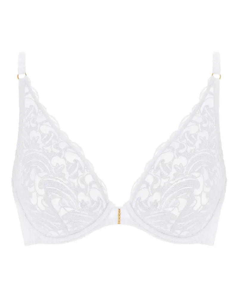 Aubade Satin Memories Triangel-BH mit Stickerei - Blau Blau