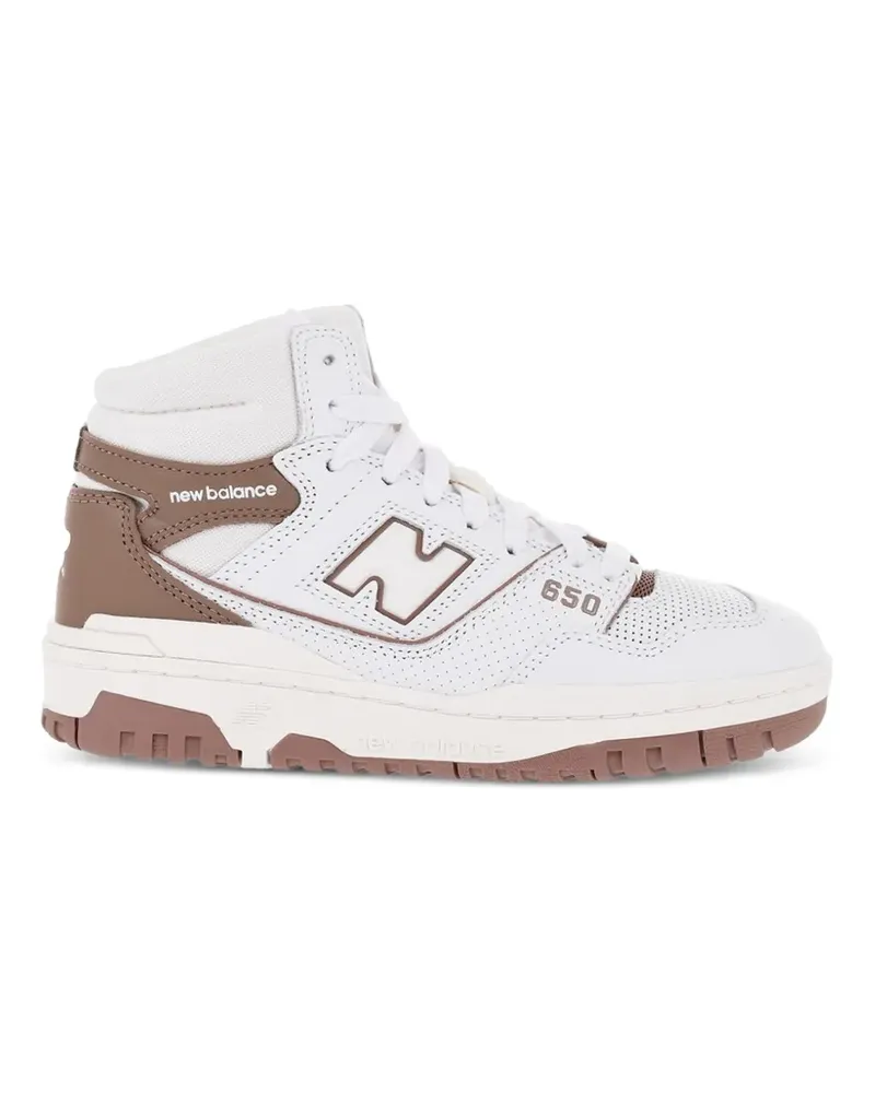 New Balance leather High-Top sneakers with Side logo - Weiß Weiß