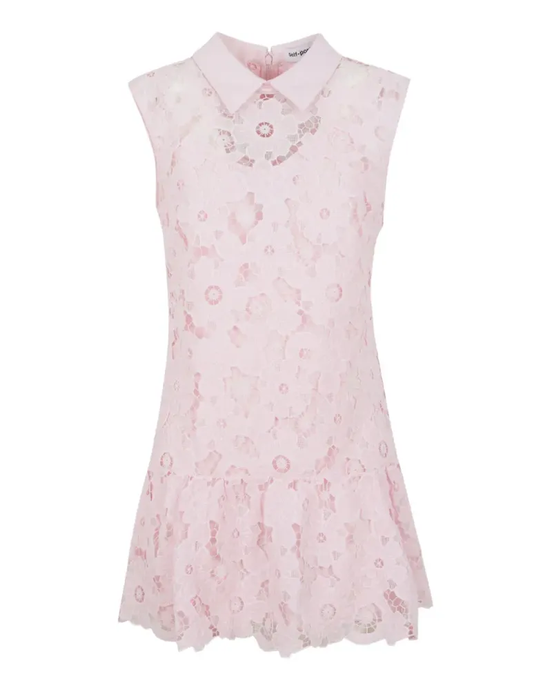 Self-Portrait lace mini dress - Rosa Rosa
