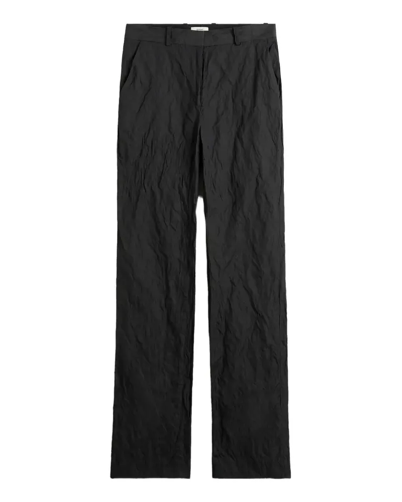 Totême crinkled-effect trousers - Schwarz Schwarz