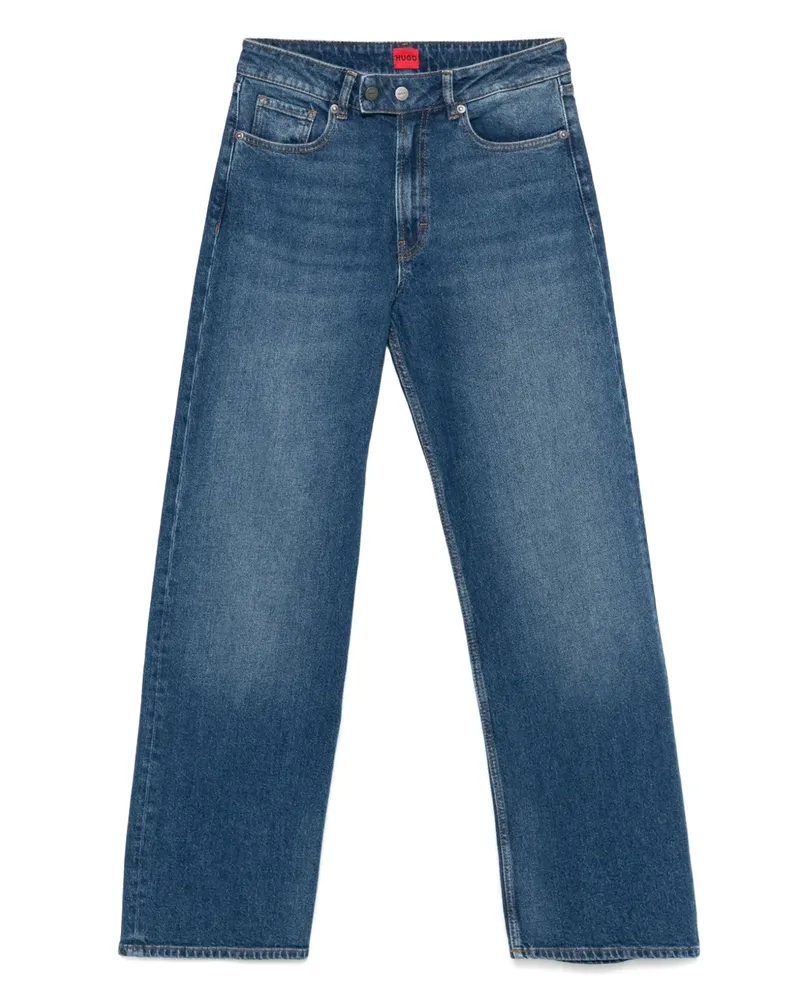 HUGO BOSS Jeans mit Logo-Patch - Blau Blau