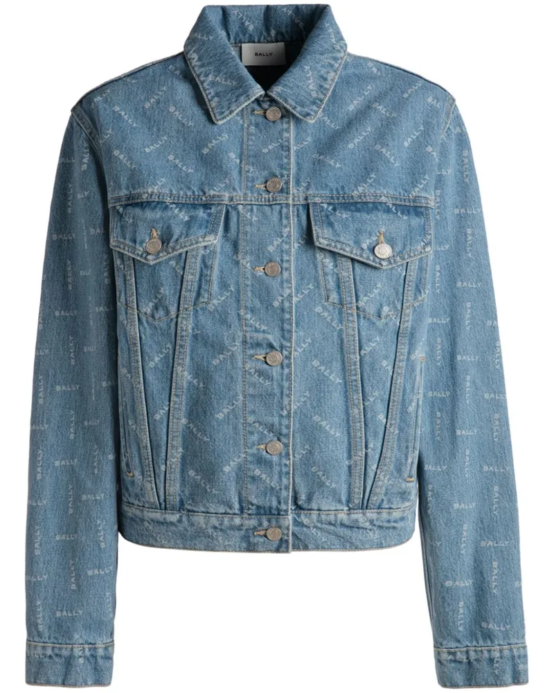 Bally Jeansjacke mit Logo-Print - Blau Blau