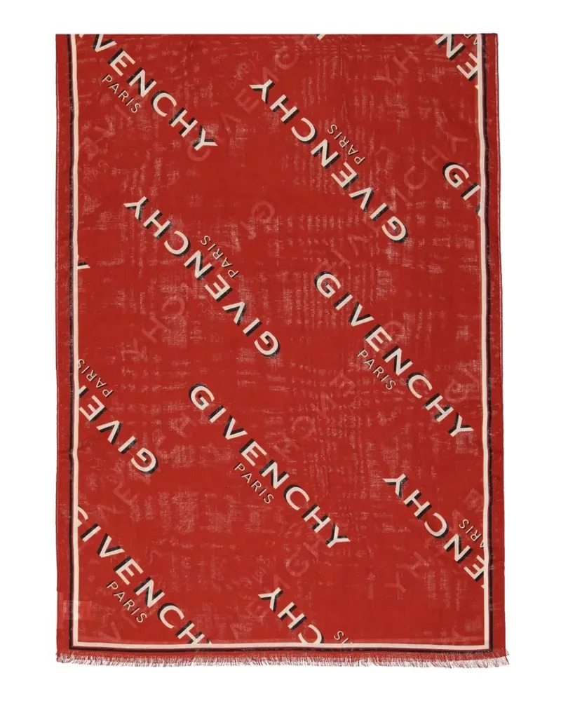 Givenchy Ausgefranster Schal - Rot Rot