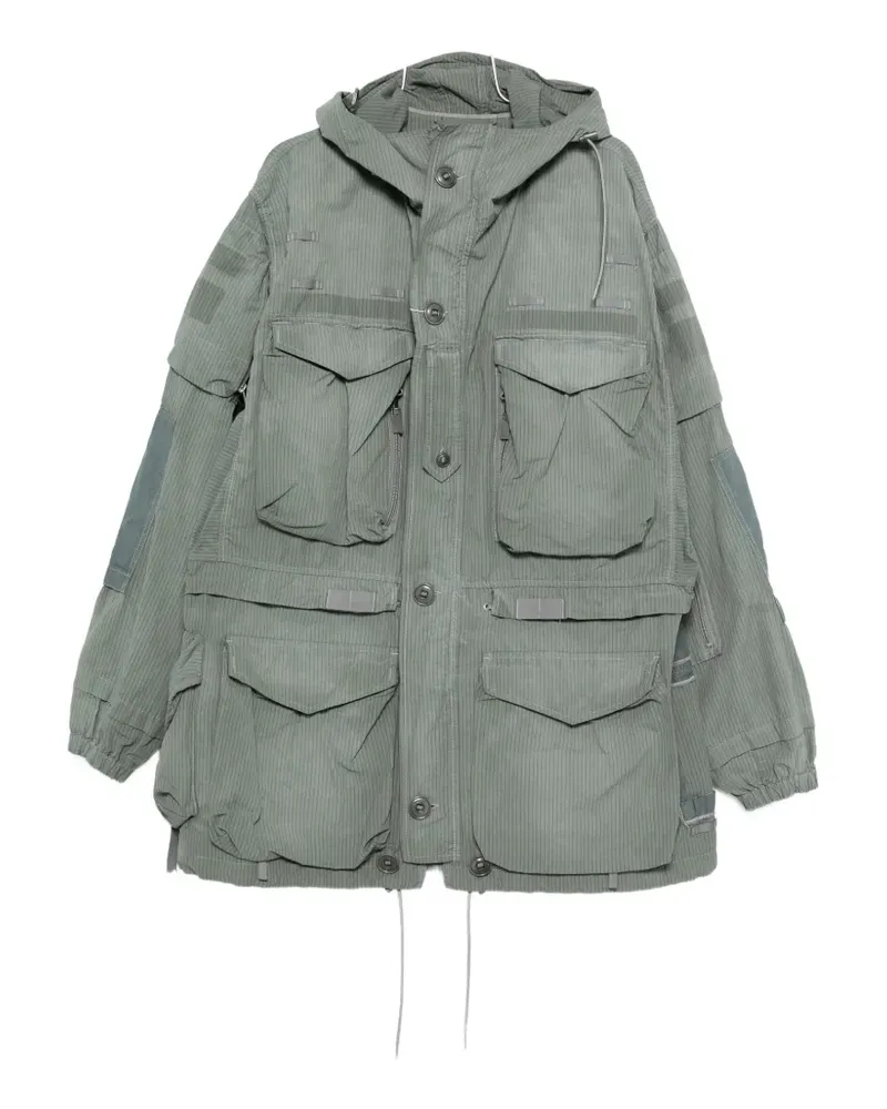 Maison Margiela hooded multi-pocket coat - Grau Grau