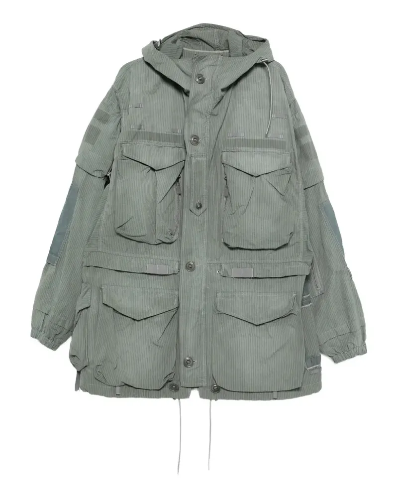 Maison Margiela hooded multi-pocket coat - Grau Grau
