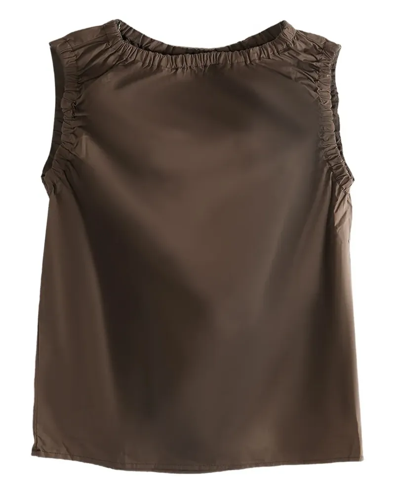 Baserange gathered-sleeve top - Braun Braun