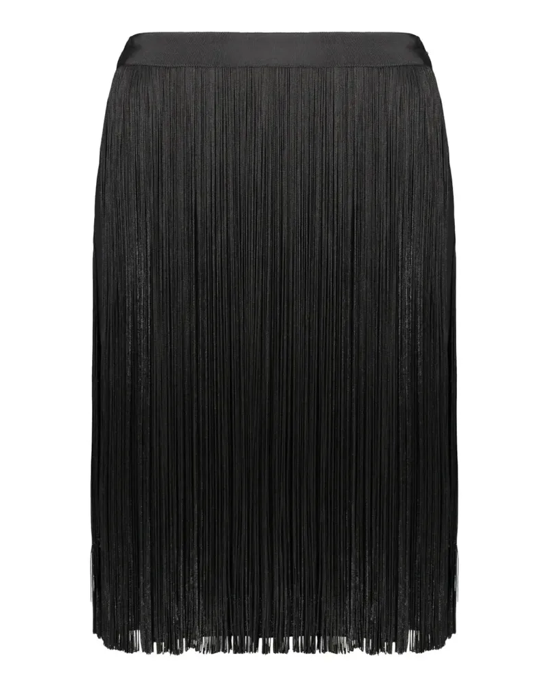 Alberta Ferretti Skirt with dynamic elegant fringes - Schwarz Schwarz