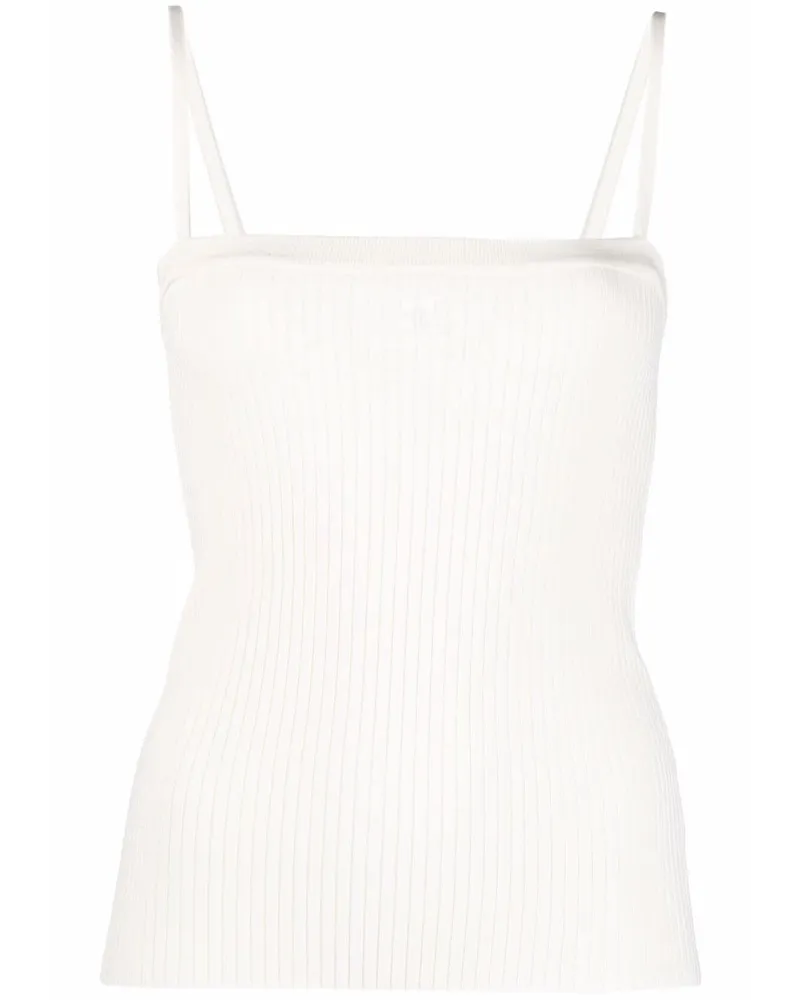 Courrèges Tanktop mit Logo-Stickerei - Weiß Weiß