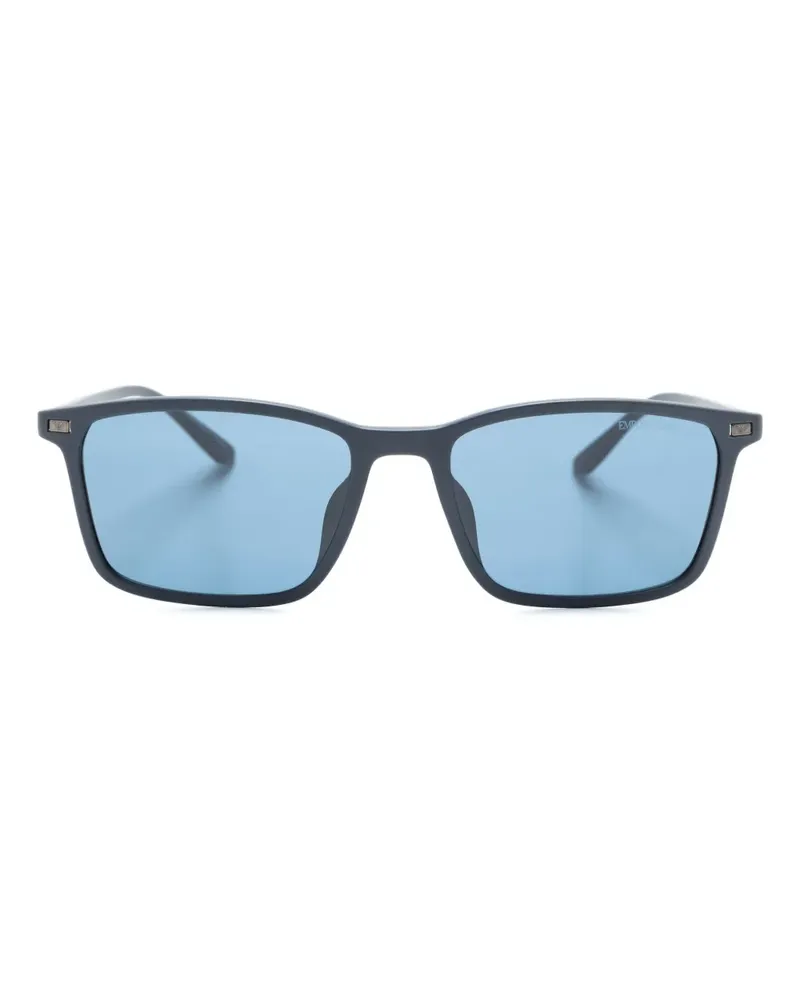 Emporio Armani Sonnenbrille mit eckigem Gestell - Blau Blau