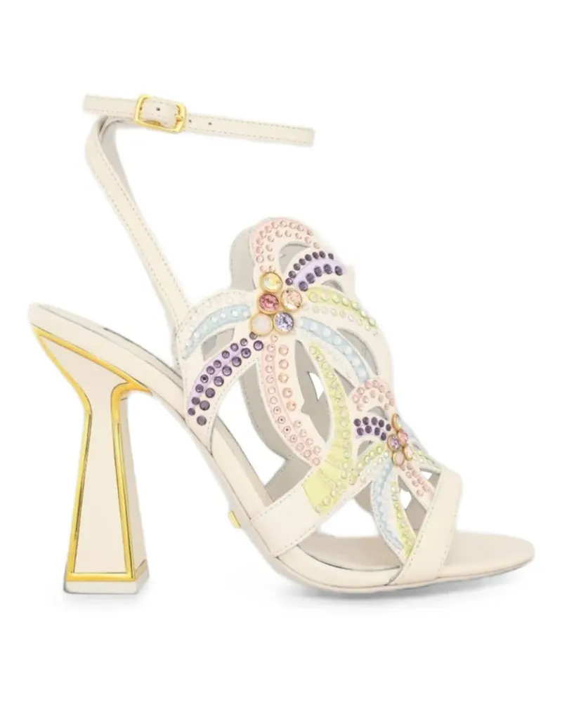 Kat Maconie Sandalen mit Palmen und Kristallen - Weiß Weiß