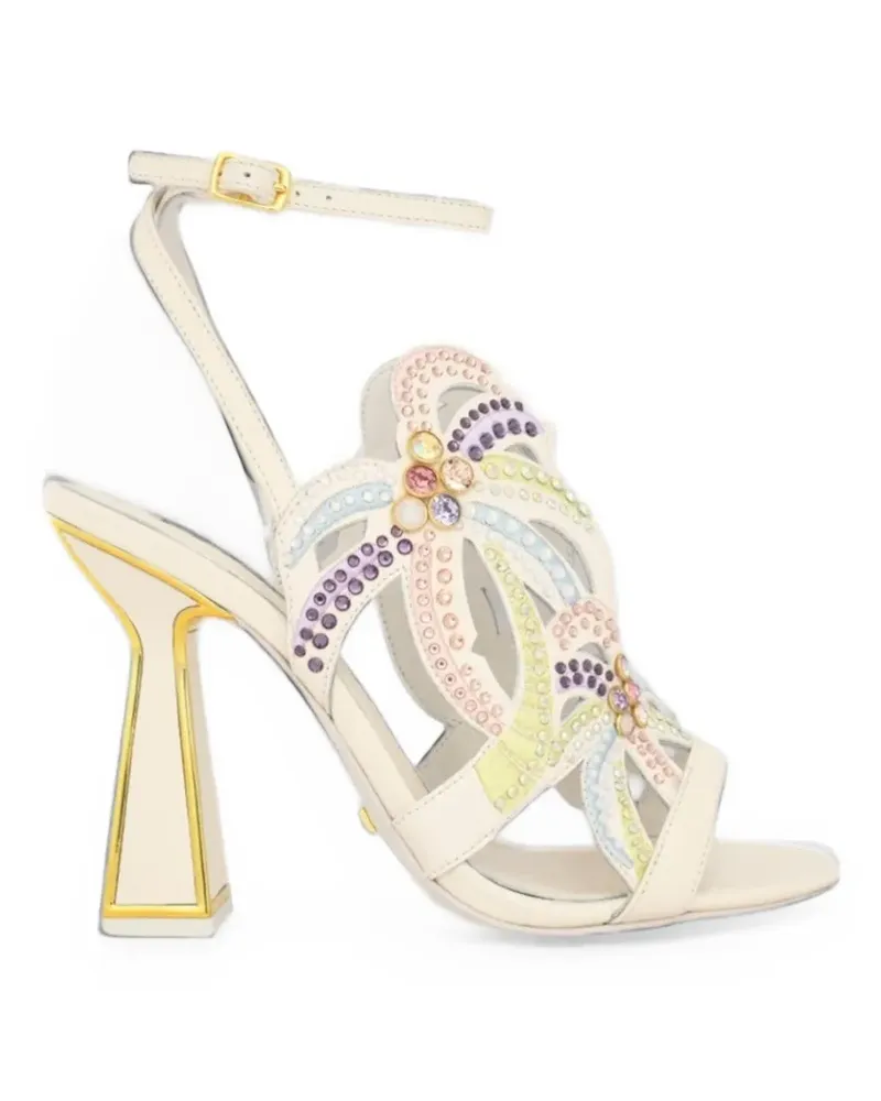 Kat Maconie Sandalen mit Palmen und Kristallen - Schwarz Schwarz