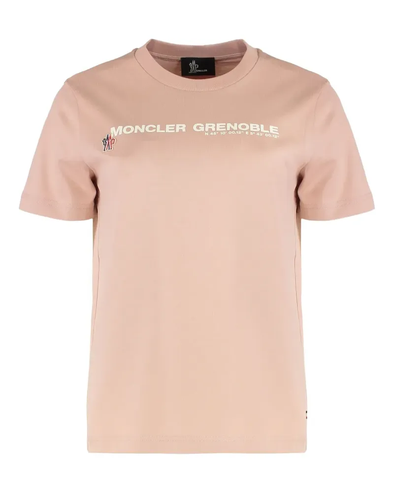 Moncler T-Shirt mit Logo-Print - Rosa Rosa