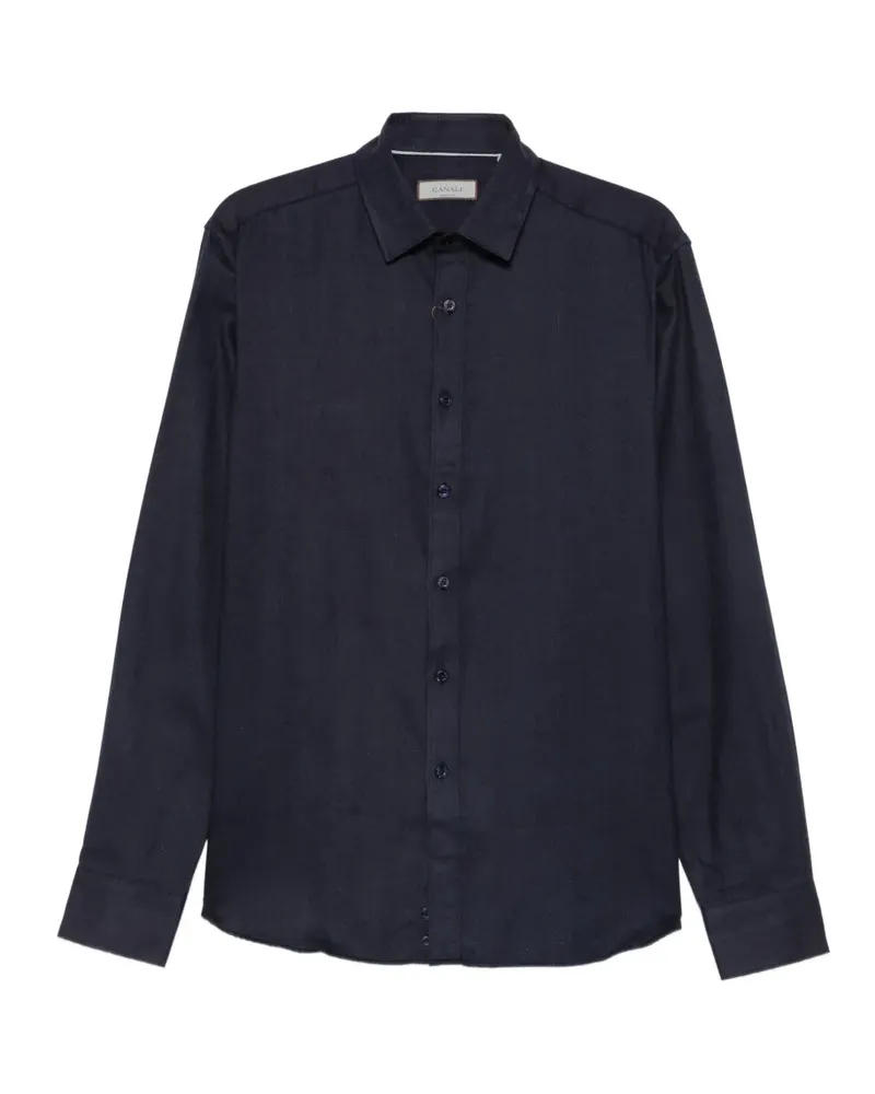 Canali Klassisches Hemd - Blau Blau